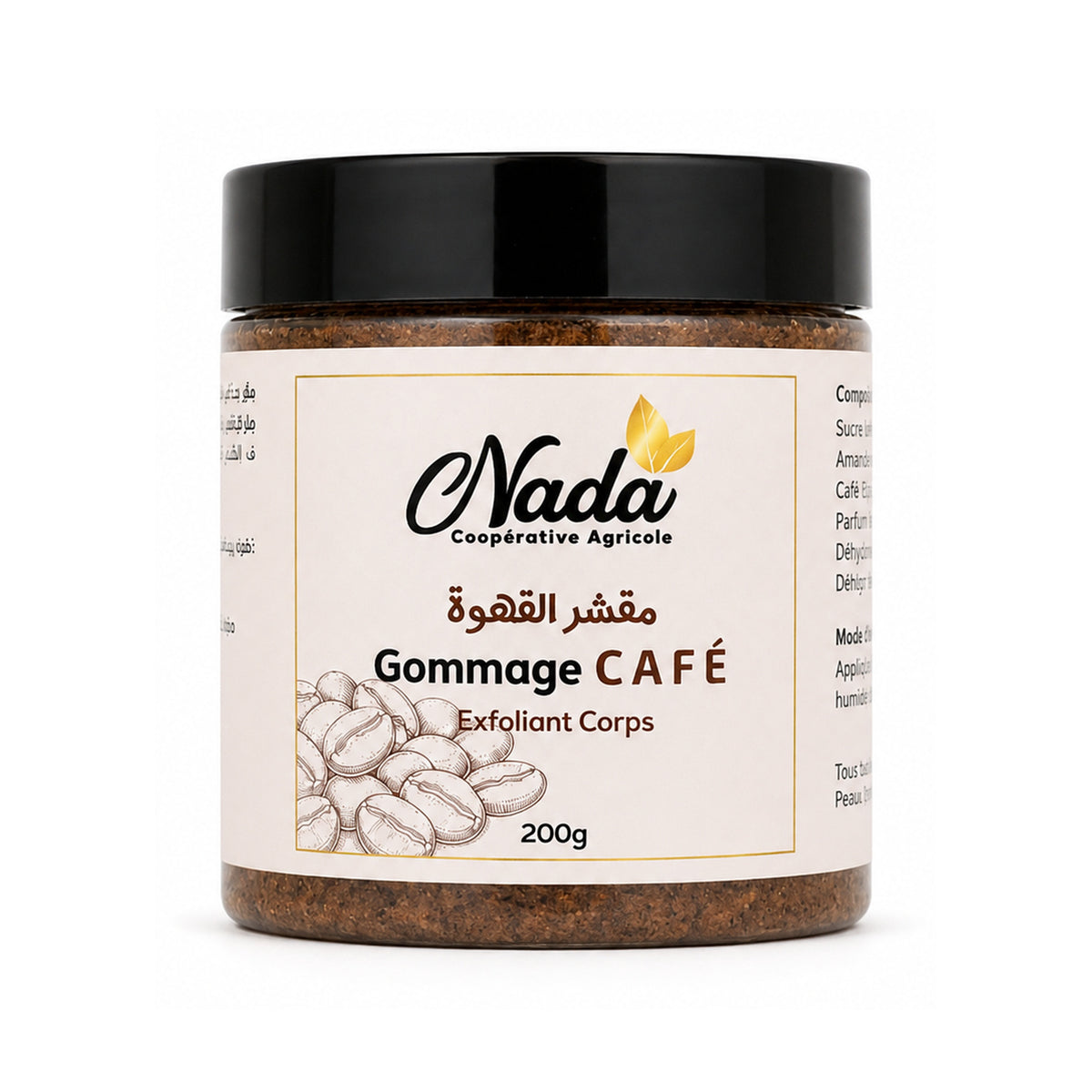 Gommage Café NADA 200 g – exfoliant corps