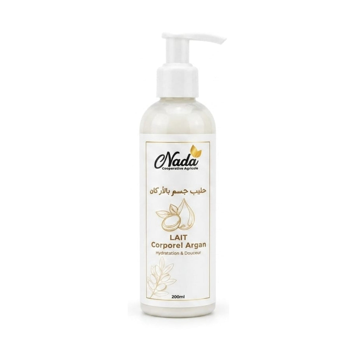Lait Corporel à l’Argan NADA 200 ml – soin corps